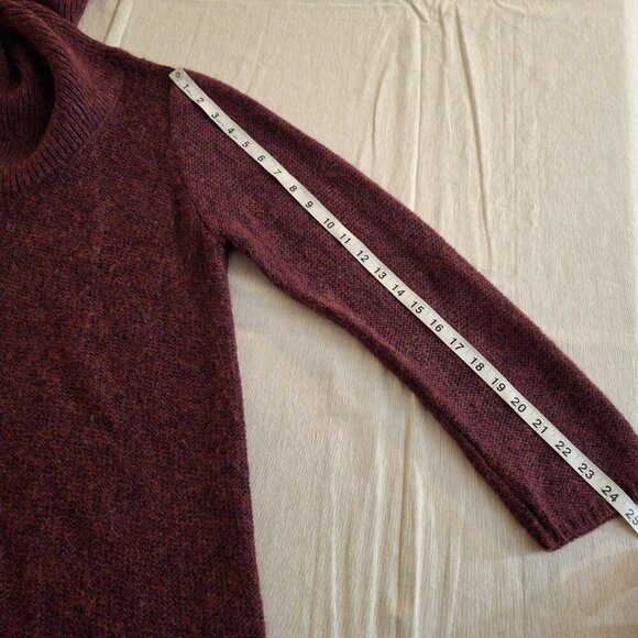 Modcloth Tunic Sweater Sz 1X Cowl Neck Metallic Wool Blend Christmas Holiday - Picture 15 of 16